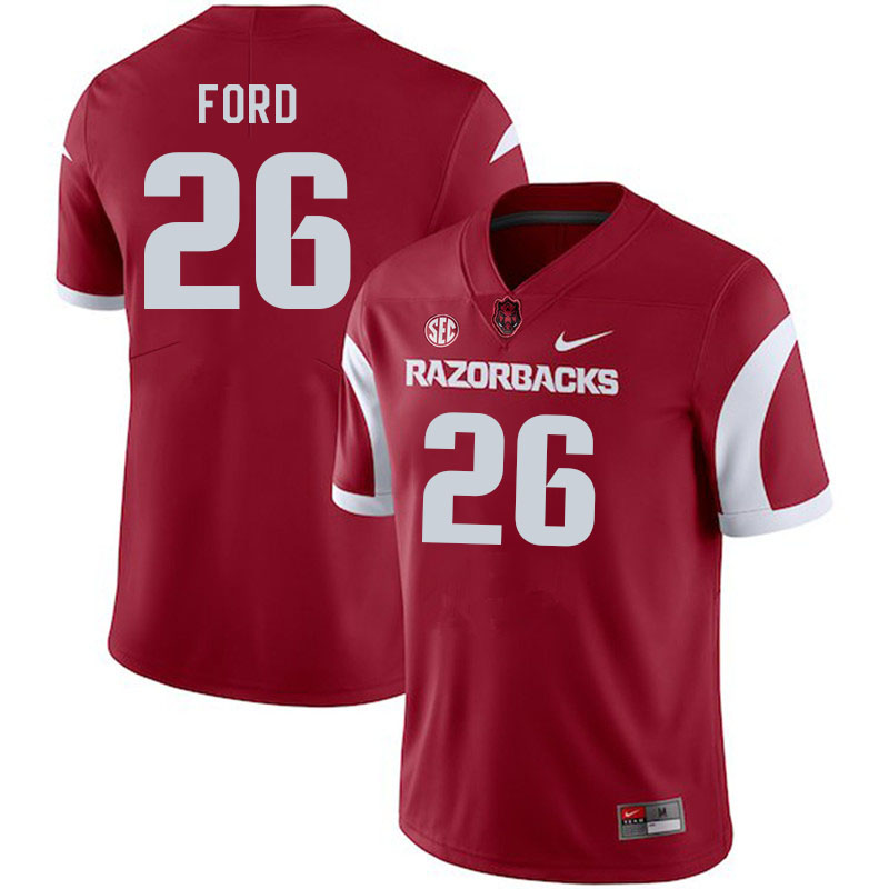 Men #26 Christian Ford Arkansas Razorback College Football Jerseys Stitched Sale-Cardinal - Click Image to Close